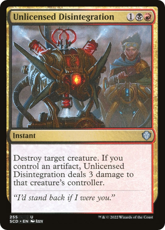 Image for Unlicensed Disintegration (255) (Starter Commander Decks) - Magic: The Gathering