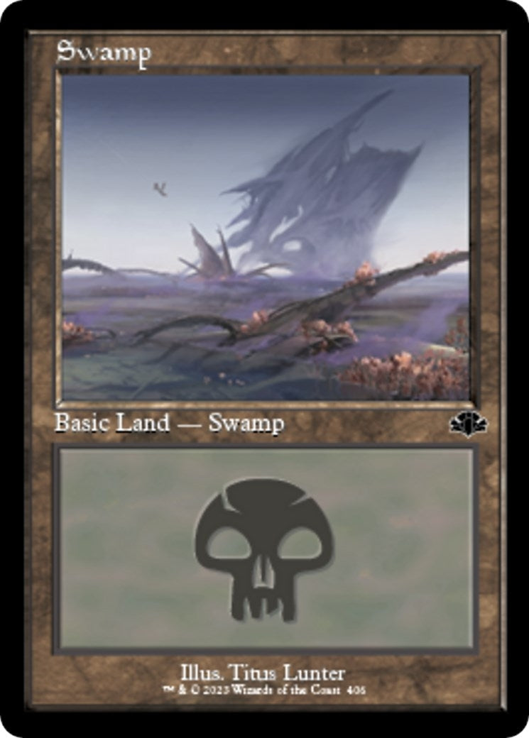 Image for Swamp (406) (Retro Frame) (406) (Dominaria Remastered) - Magic: The Gathering