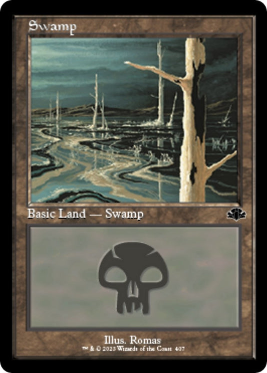 Image for Swamp (407) (Retro Frame) (407) (Dominaria Remastered) - Magic: The Gathering
