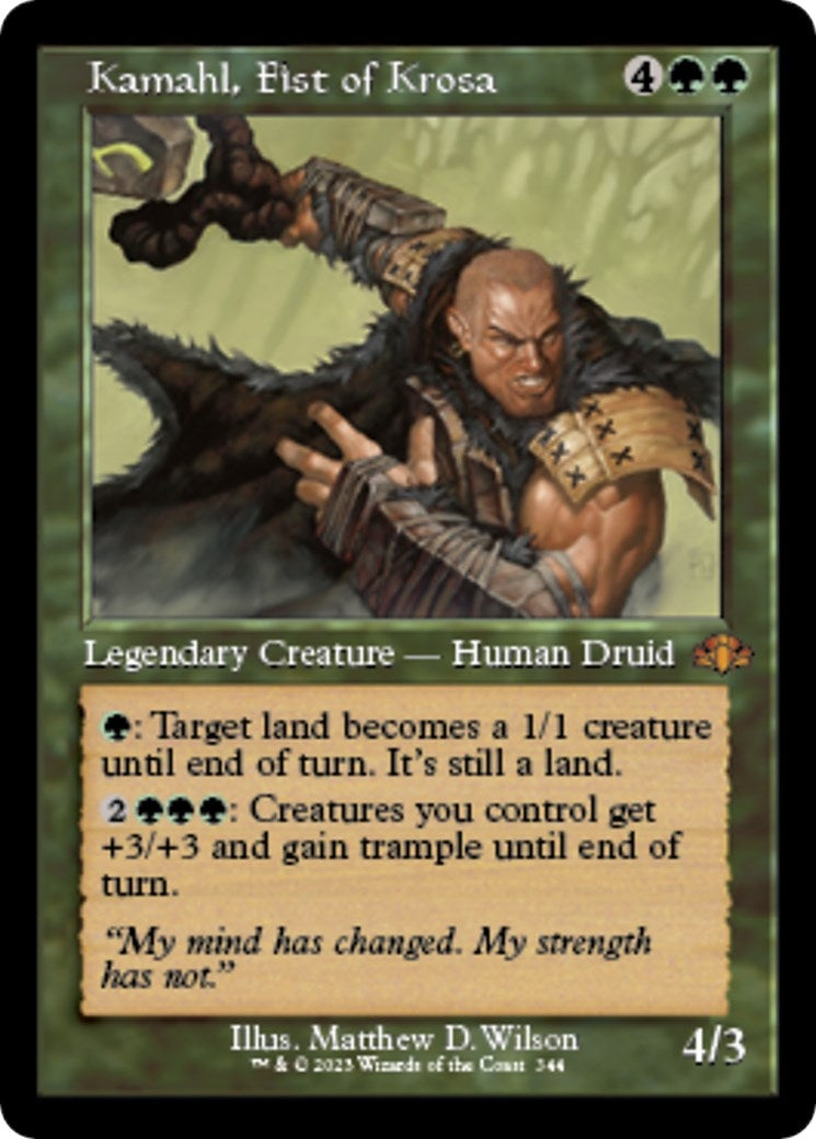 Image for Kamahl, Fist of Krosa (Retro Frame) (344) (Dominaria Remastered) - Magic: The Gathering