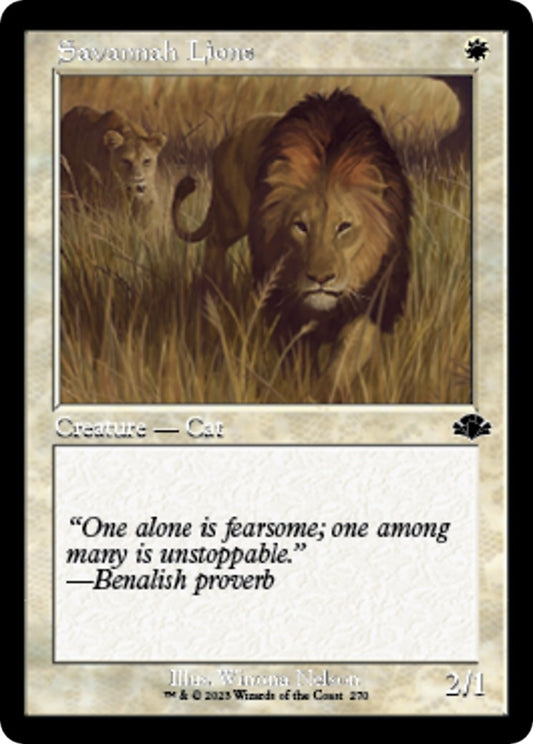 Image for Savannah Lions (Retro Frame) (270) (Dominaria Remastered) - Magic: The Gathering