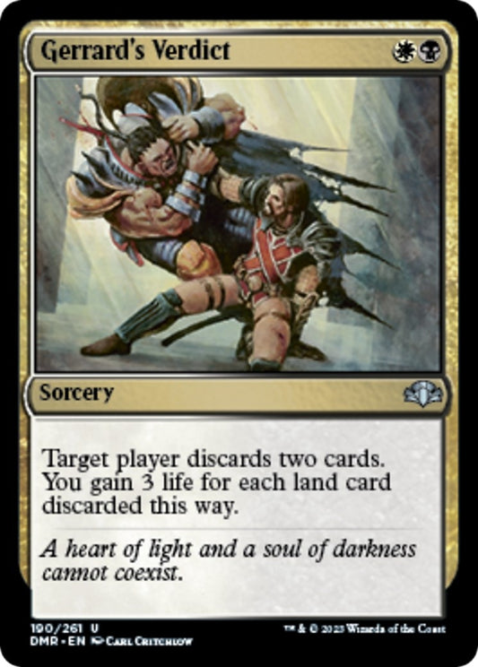 Image for Gerrard's Verdict (190) (Dominaria Remastered) - Magic: The Gathering