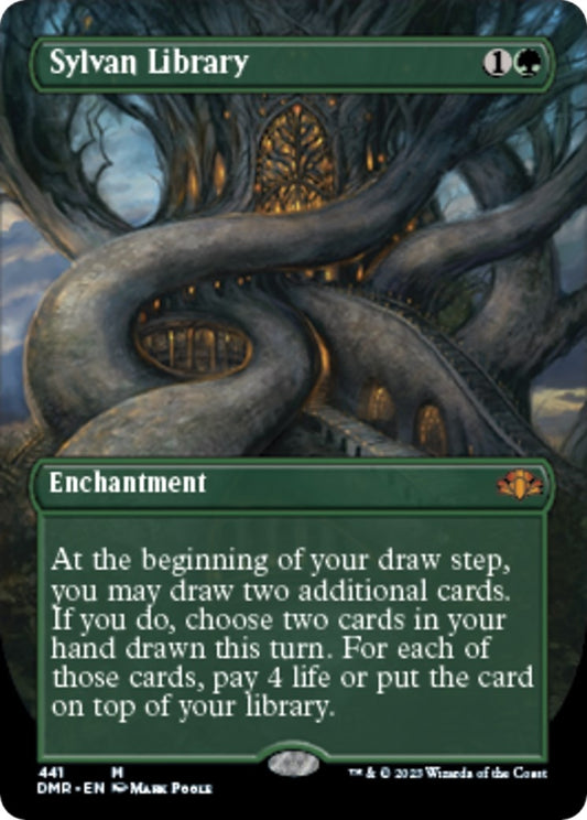 Image for Sylvan Library (Borderless) (441) (Dominaria Remastered) - Magic: The Gathering