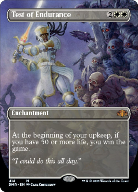 Image for Test of Endurance (Borderless) (414) (Dominaria Remastered) - Magic: The Gathering