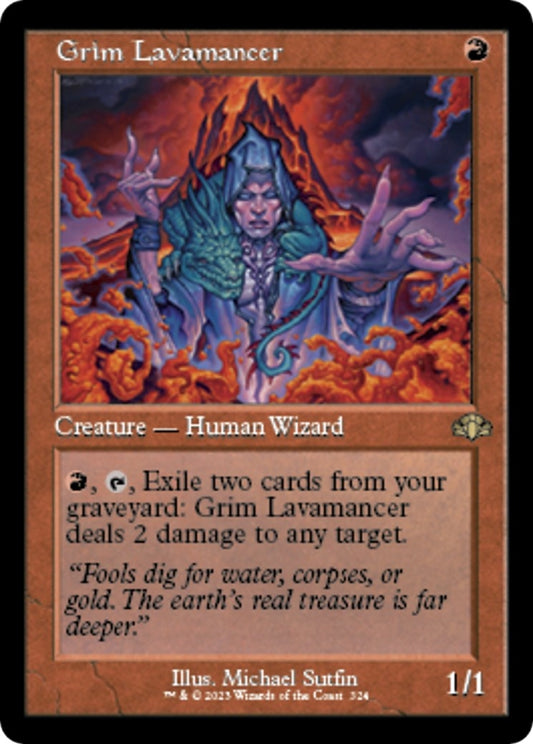 Image for Grim Lavamancer (Retro Frame) (324) (Dominaria Remastered) - Magic: The Gathering