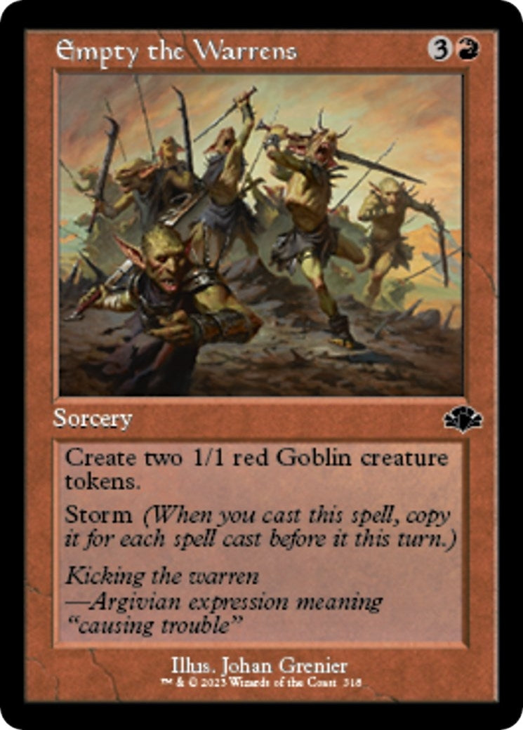 Image for Empty the Warrens (Retro Frame) (318) (Dominaria Remastered) - Magic: The Gathering