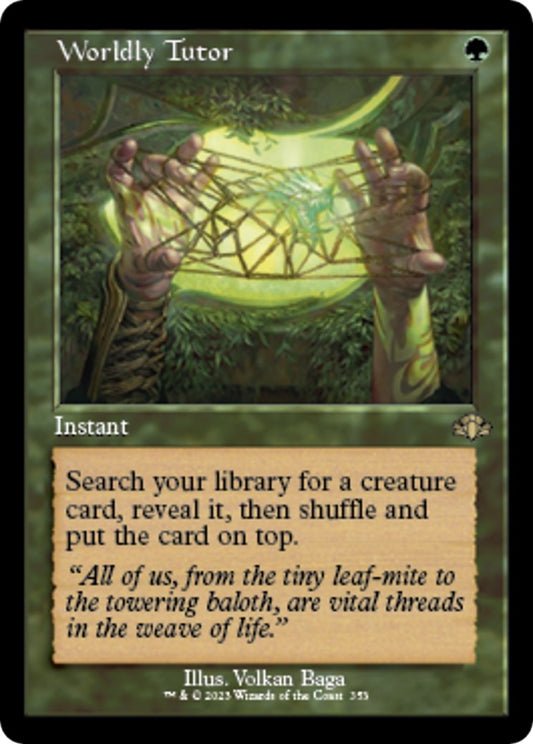 Image for Worldly Tutor (Retro Frame) (353) (Dominaria Remastered) - Magic: The Gathering