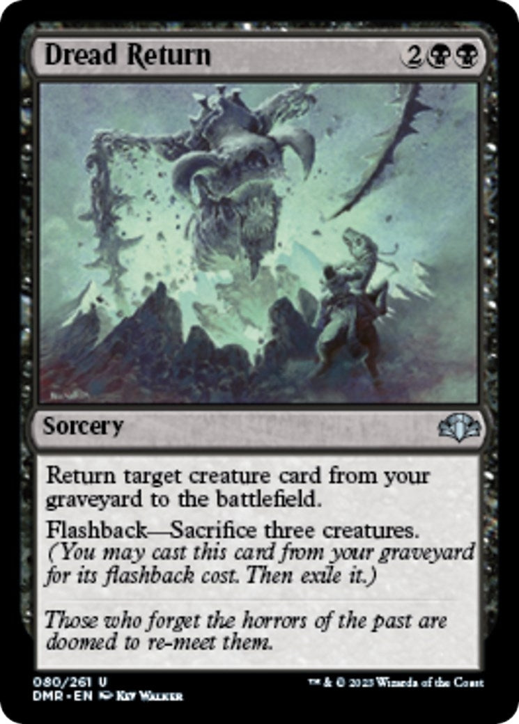 Image for Dread Return (80) (Dominaria Remastered) - Magic: The Gathering
