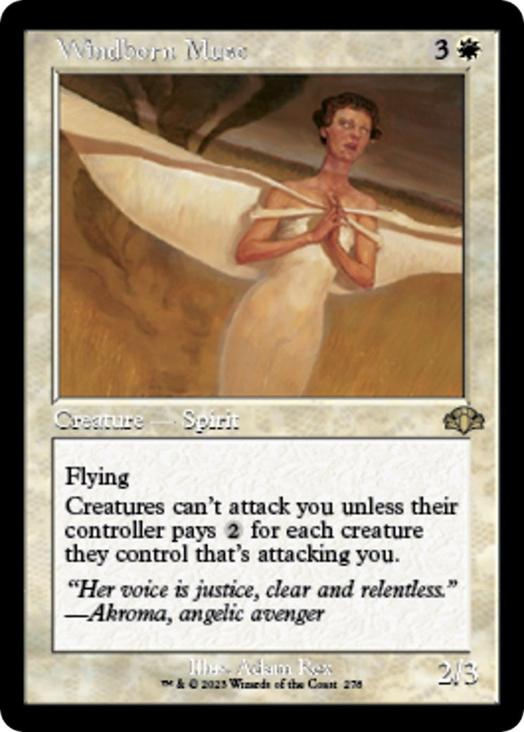 Image for Windborn Muse (Retro Frame) (278) (Dominaria Remastered) - Magic: The Gathering