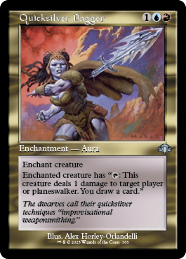 Image for Quicksilver Dagger (Retro Frame) (363) (Dominaria Remastered) - Magic: The Gathering