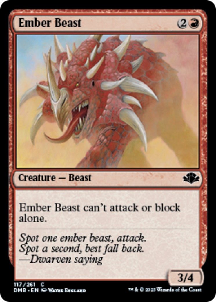 Image for Ember Beast (117) (Dominaria Remastered) - Magic: The Gathering