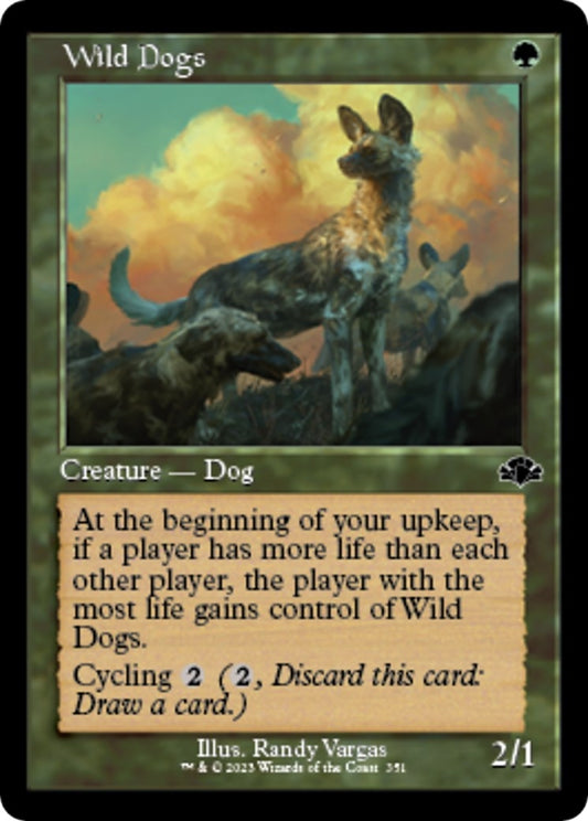 Image for Wild Dogs (Retro Frame) (351) (Dominaria Remastered) - Magic: The Gathering