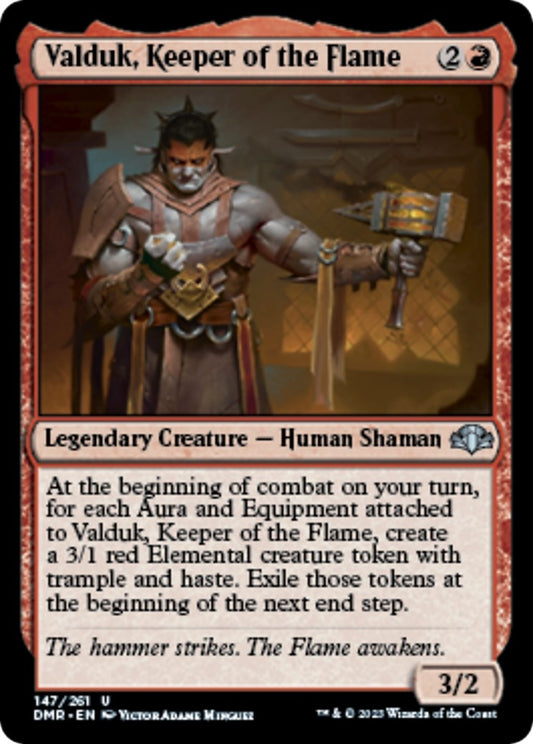 Image for Valduk, Keeper of the Flame (147) (Dominaria Remastered) - Magic: The Gathering