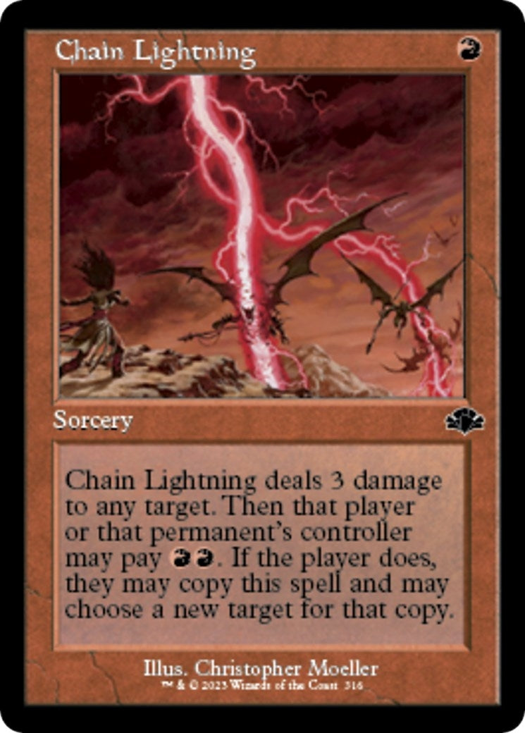 Image for Chain Lightning (Retro Frame) (316) (Dominaria Remastered) - Magic: The Gathering