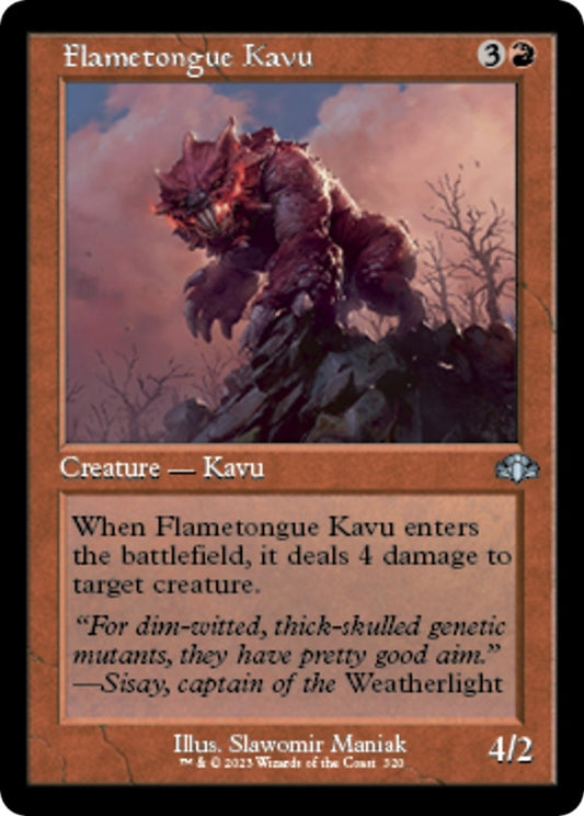 Image for Flametongue Kavu (Retro Frame) (320) (Dominaria Remastered) - Magic: The Gathering