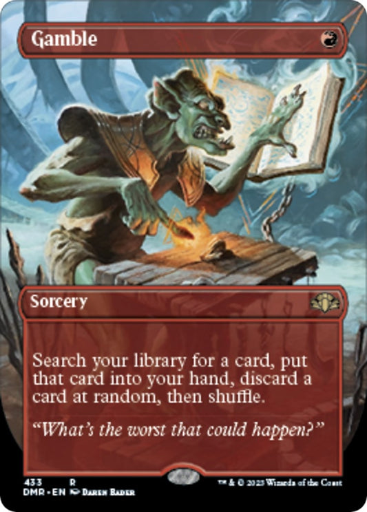Image for Gamble (Borderless) (433) (Dominaria Remastered) - Magic: The Gathering