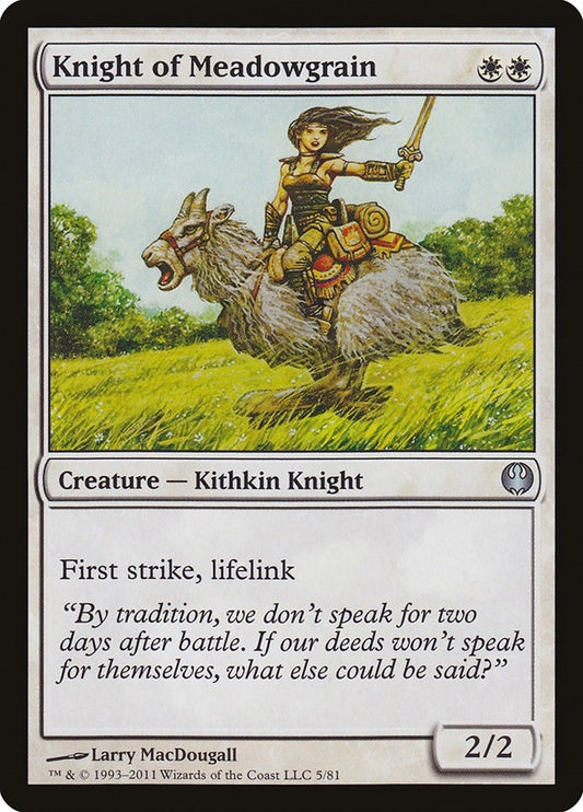 Image for Knight of Meadowgrain (5) (Duel Decks: Knights vs. Dragons) - Magic: The Gathering