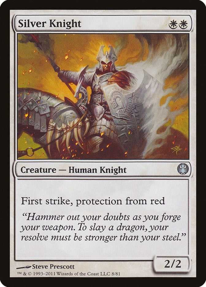 Image for Silver Knight (8) (Duel Decks: Knights vs. Dragons) - Magic: The Gathering