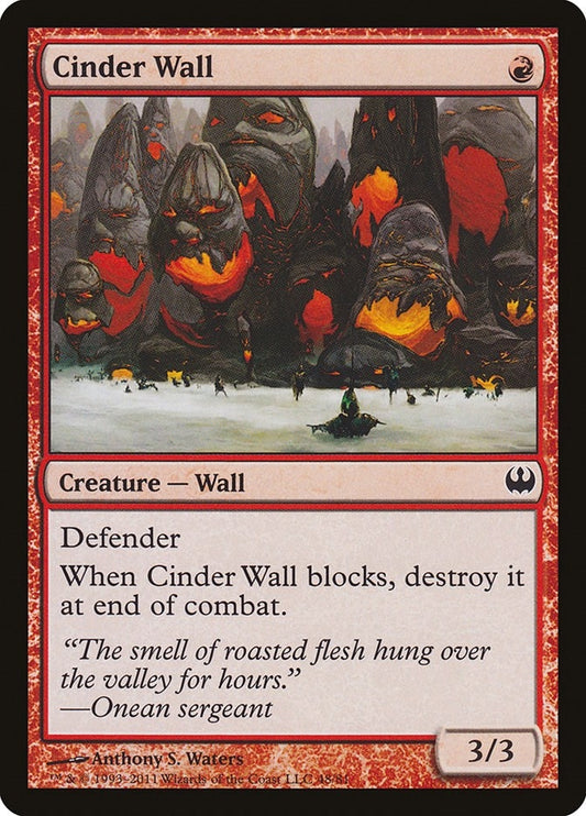 Image for Cinder Wall (48) (Duel Decks: Knights vs. Dragons) - Magic: The Gathering