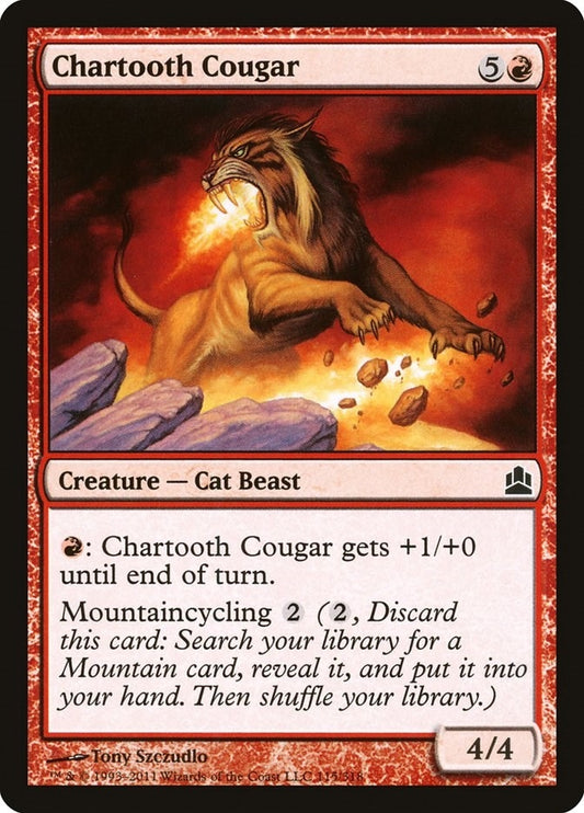 Image for Chartooth Cougar (115) (Commander) - Magic: The Gathering
