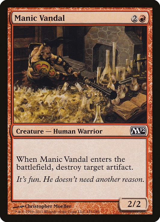 Image for Manic Vandal (151) (Magic 2012 (M12)) - Magic: The Gathering