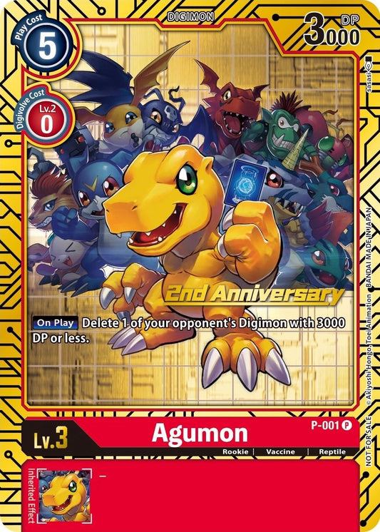 Image for Agumon - P-001 (2nd Anniversary Card Set) (P-001 P) (Digimon Promotion Cards) - Digimon Card Game