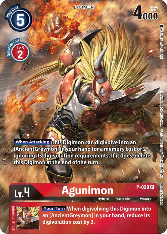 Image for Agunimon - P-029 (2nd Anniversary Frontier Card) (P-029 P) (Digimon Promotion Cards) - Digimon Card Game
