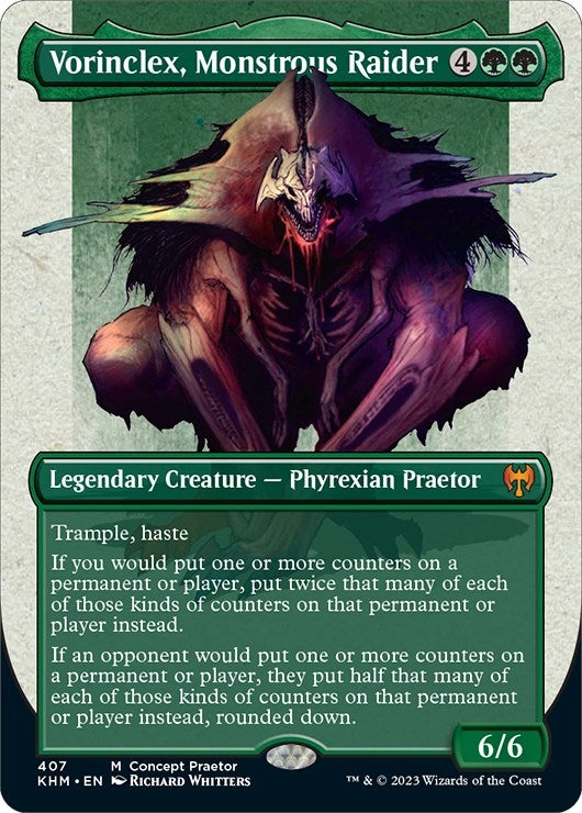 Image for Vorinclex, Monstrous Raider (Concept Praetor) (Step-and-Compleat Foil) (407) (Phyrexia: All Will Be One) - Magic: The Gathering