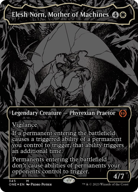 Image for Elesh Norn, Mother of Machines (Oil Slick Raised Foil) (345) (Phyrexia: All Will Be One) - Magic: The Gathering