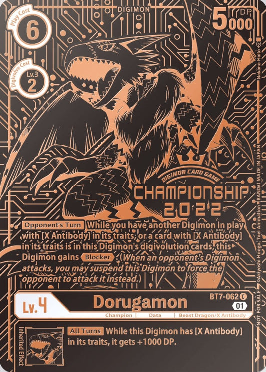Image for Dorugamon (2022 Championship Finals 3rd Place) (BT7-062 C) (Next Adventure) - Digimon Card Game