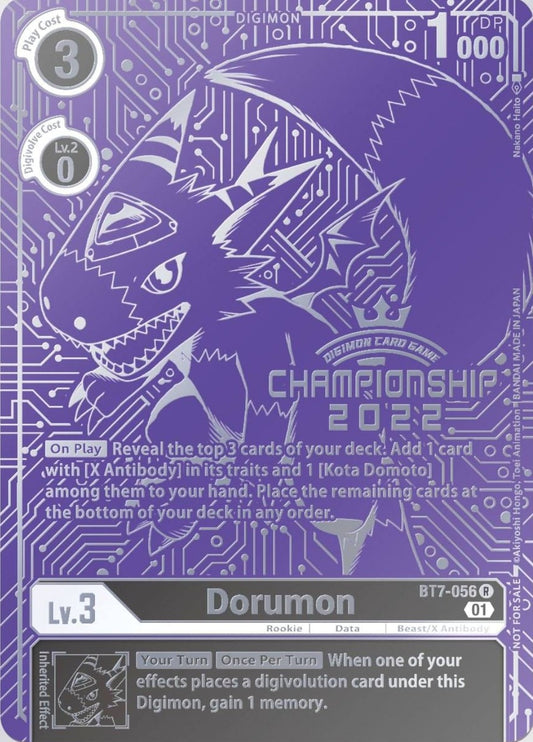 Image for Dorumon (2022 Championship Finals Top 16) (BT7-056 R) (Next Adventure) - Digimon Card Game