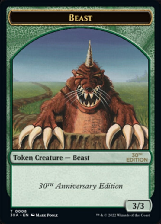 Image for Beast Token (8) (30th Anniversary Edition) - Magic: The Gathering