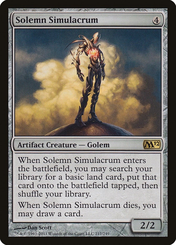 Image for Solemn Simulacrum (217) (Magic 2012 (M12)) - Magic: The Gathering