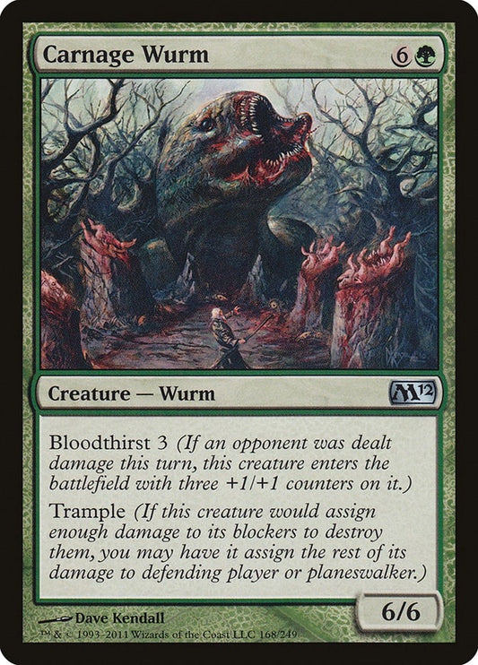 Image for Carnage Wurm (168) (Magic 2012 (M12)) - Magic: The Gathering