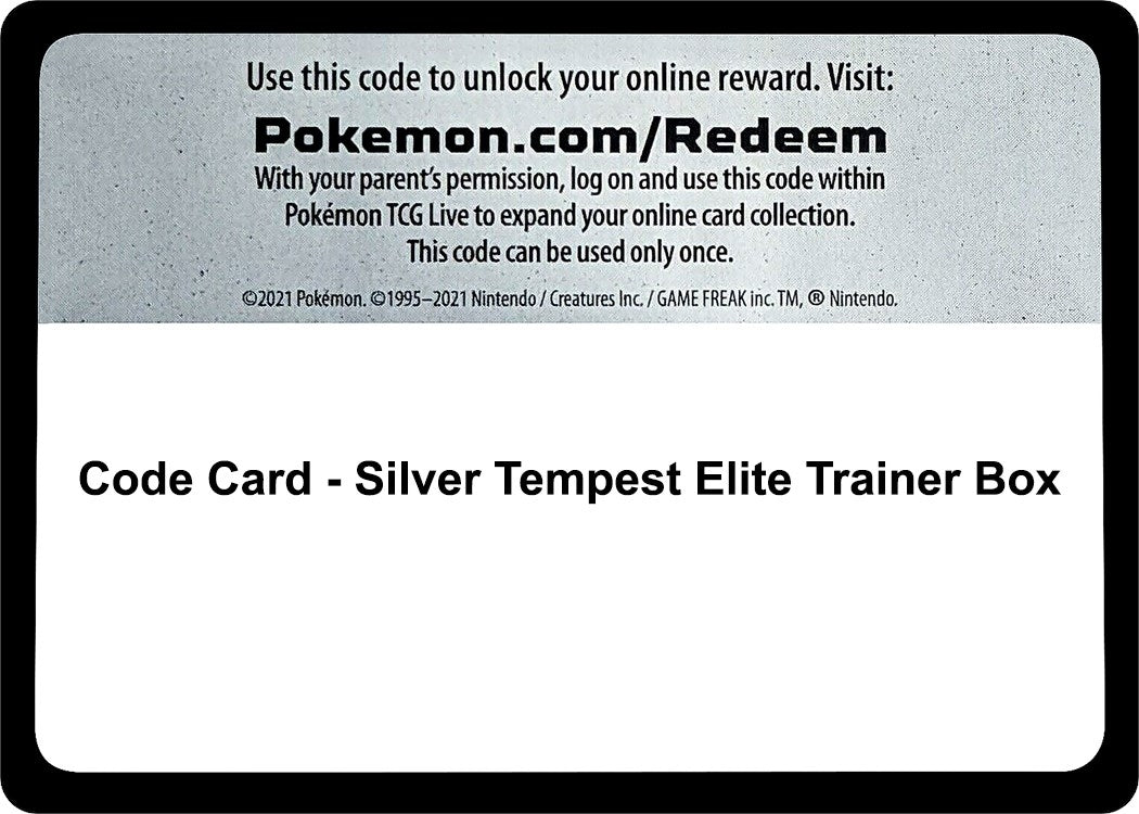 Image for Code Card - Silver Tempest Elite Trainer Box (SWSH12: Silver Tempest) - Pokemon