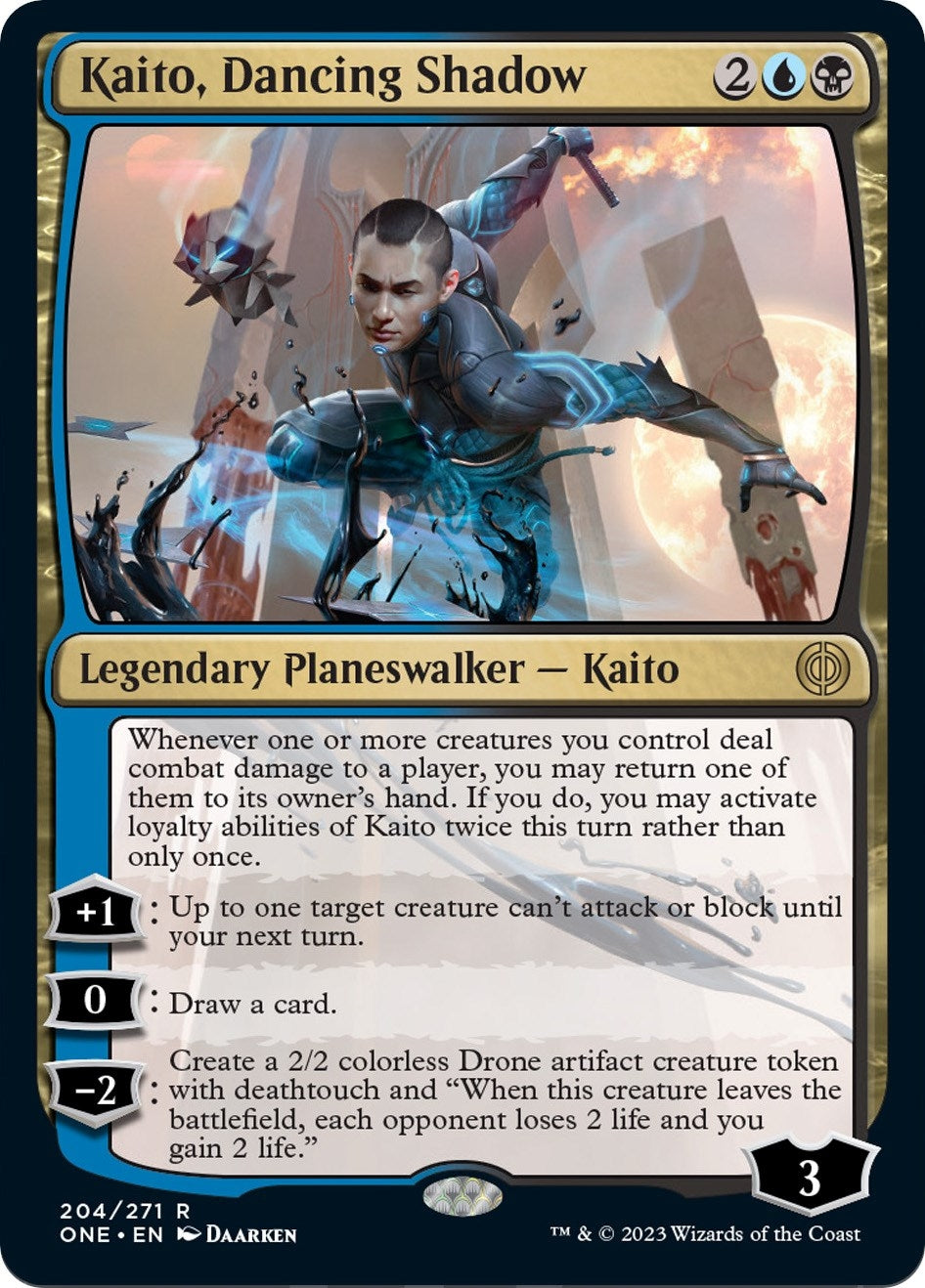 Image for Kaito, Dancing Shadow (204) (Phyrexia: All Will Be One) - Magic: The Gathering