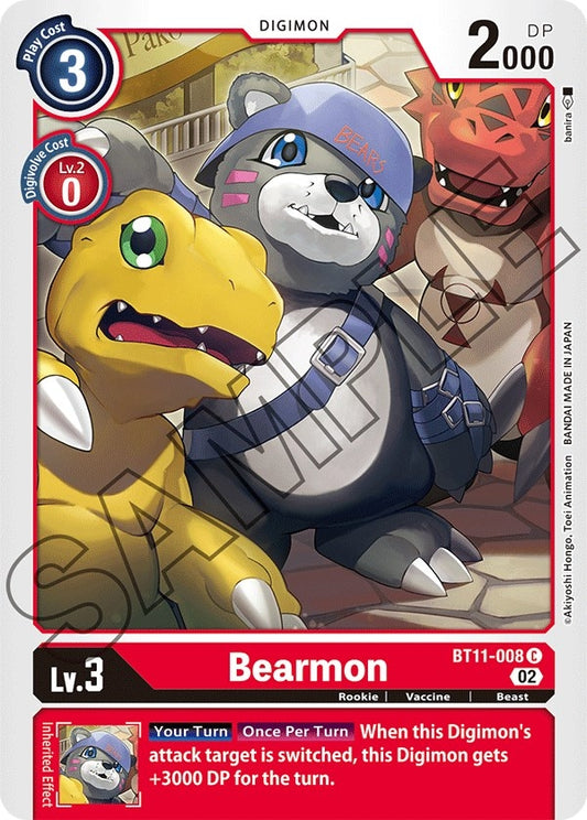 Image for Bearmon (BT11-008 C) (Dimensional Phase) - Digimon Card Game