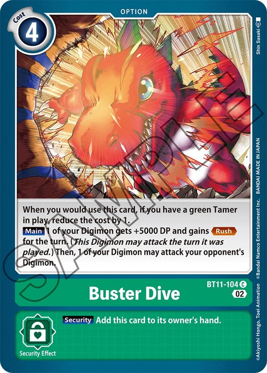 Image for Buster Dive (BT11-104 C) (Dimensional Phase) - Digimon Card Game
