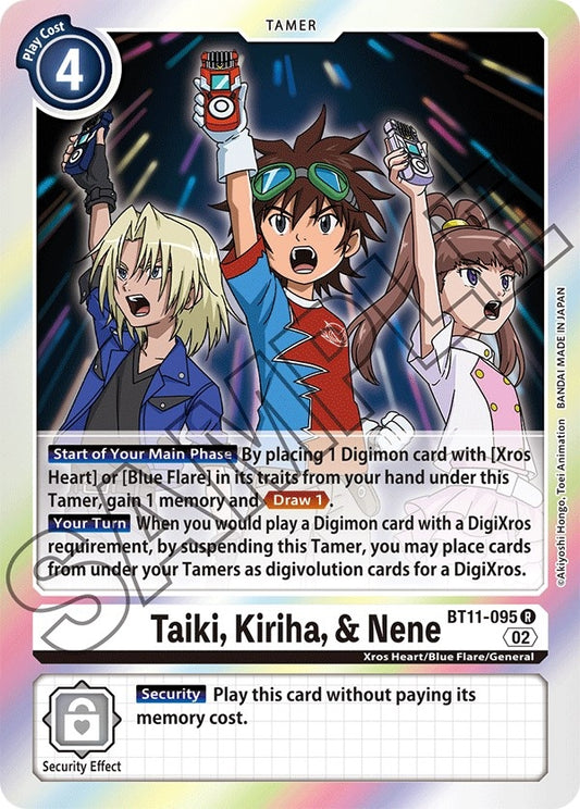 Image for Taiki, Kiriha, & Nene (BT11-095 R) (Dimensional Phase) - Digimon Card Game
