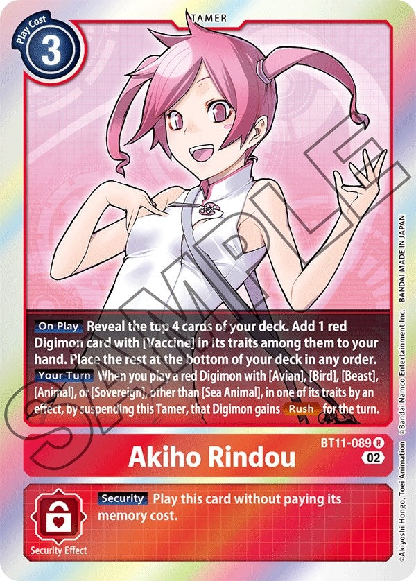 Image for Akiho Rindou (BT11-089 R) (Dimensional Phase) - Digimon Card Game