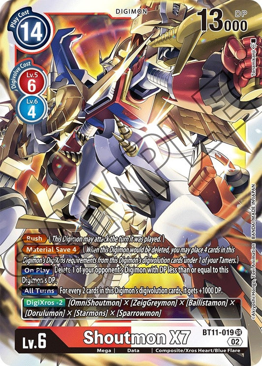 Image for Shoutmon X7 (BT11-019 SR) (Dimensional Phase) - Digimon Card Game