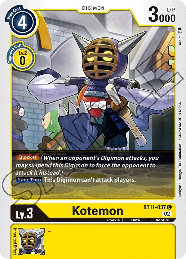 Image for Kotemon (BT11-037 C) (Dimensional Phase) - Digimon Card Game