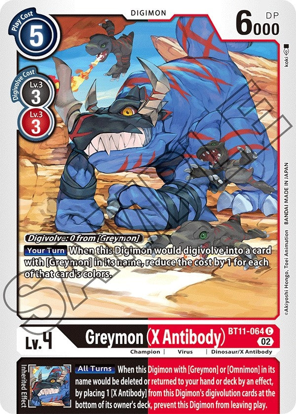 Image for Greymon (X Antibody) (BT11-064 C) (Dimensional Phase) - Digimon Card Game