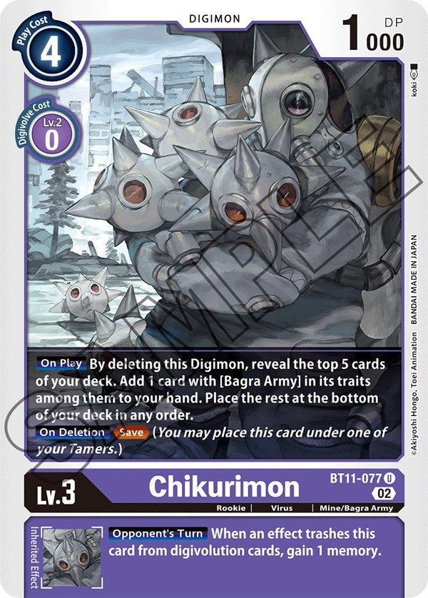 Image for Chikurimon (BT11-077 U) (Dimensional Phase) - Digimon Card Game