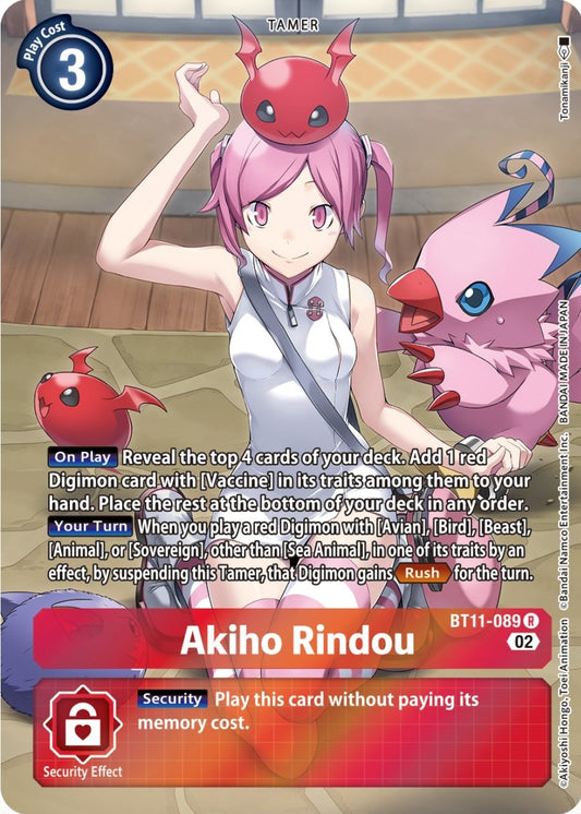 Image for Akiho Rindou (Alternate Art) (BT11-089 R) (Dimensional Phase) - Digimon Card Game