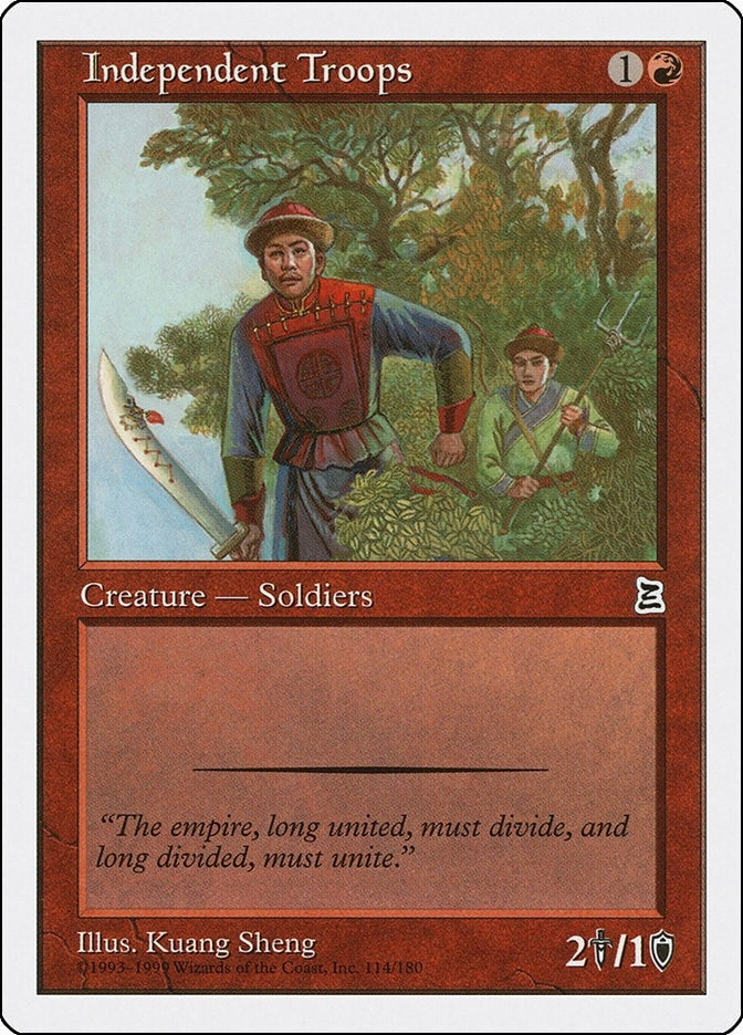 Image for Independent Troops (114) (Portal Three Kingdoms) - Magic: The Gathering