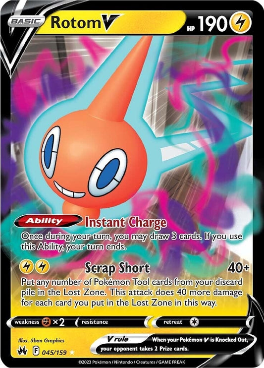 Image for Rotom V (045/159) (Crown Zenith) - Pokemon