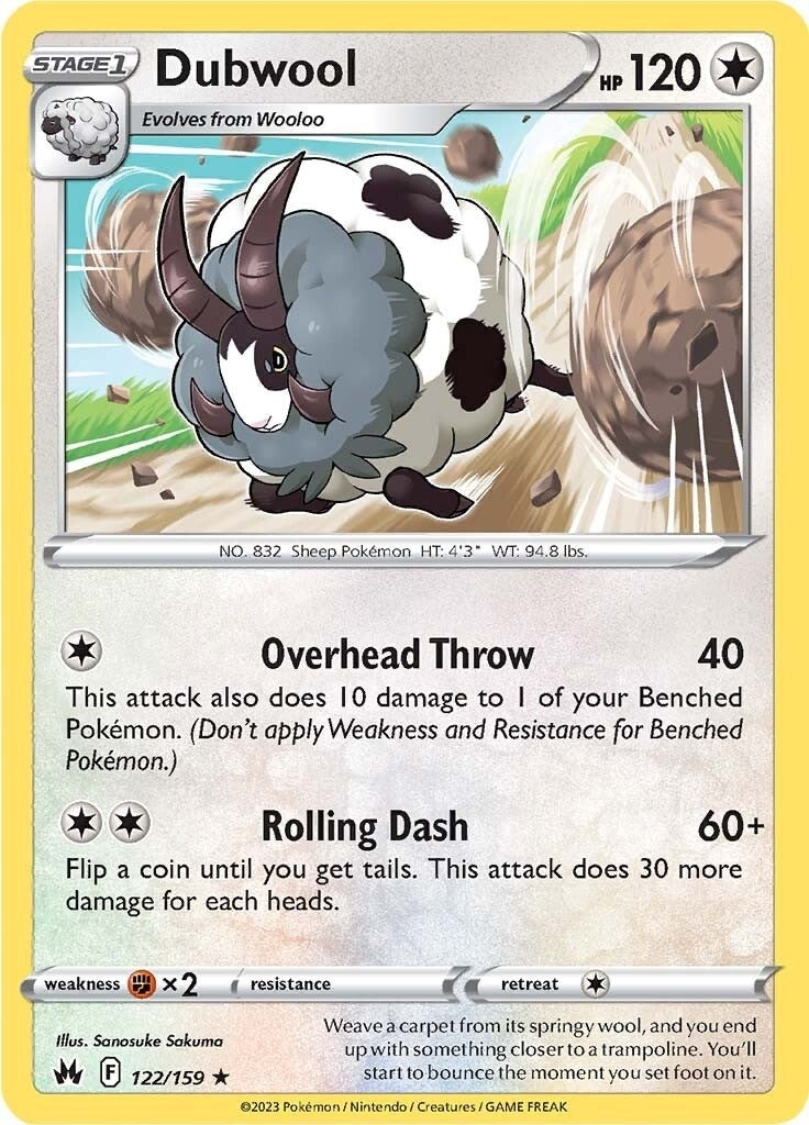 Image for Dubwool (122/159) (Crown Zenith) - Pokemon