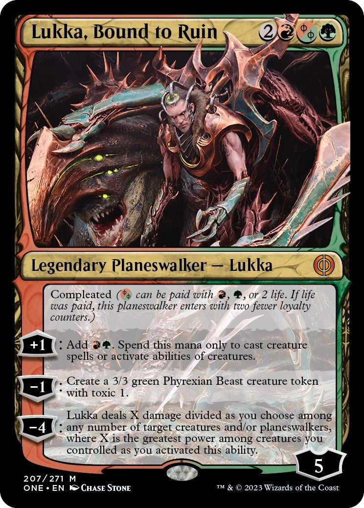 Image for Lukka, Bound to Ruin (207) (Phyrexia: All Will Be One) - Magic: The Gathering