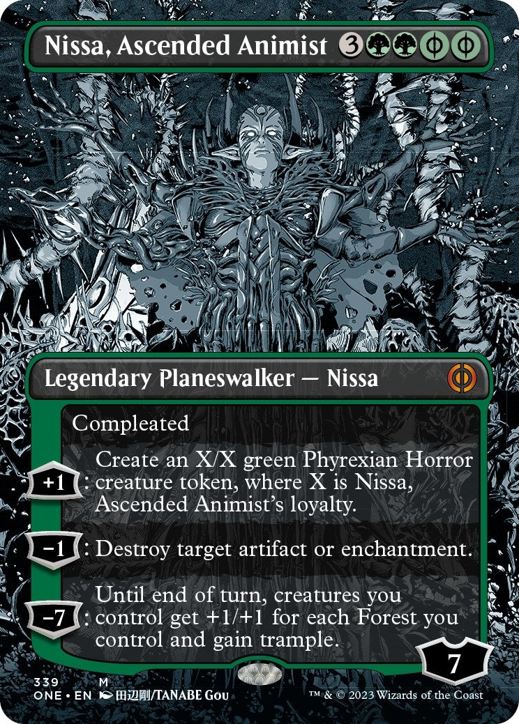Image for Nissa, Ascended Animist (Borderless) (339) (Phyrexia: All Will Be One) - Magic: The Gathering
